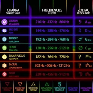 Chakra Frequencies Chart 300x300